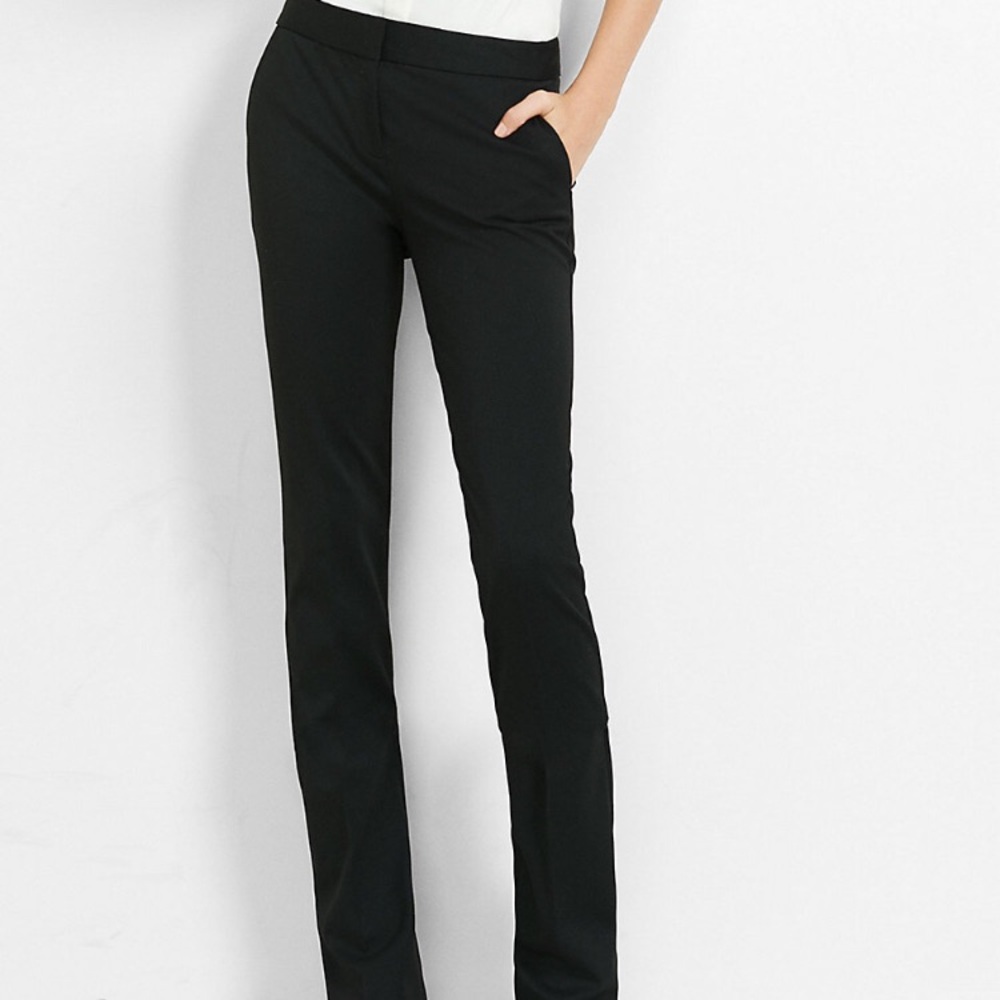 Express Black Straight-Leg Dress Pants